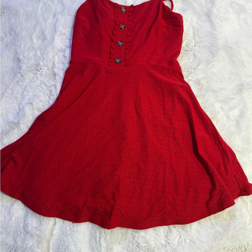 Elegant Red Sleeveless Dress